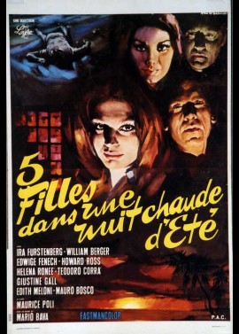 affiche du film CINQ FILLES DANS UNE NUIT CHAUDE D'ETE