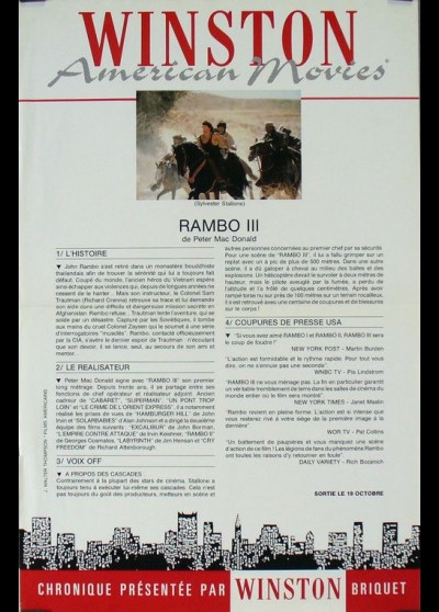 RAMBO 3 movie poster