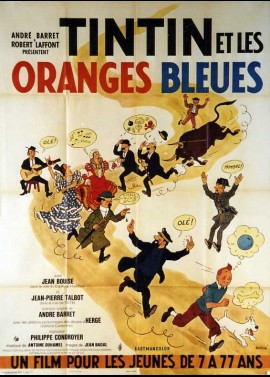 affiche du film TINTIN ET LES ORANGES BLEUES