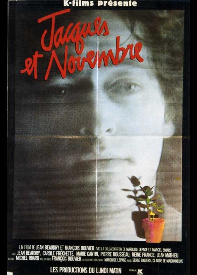 affiche du film JACQUES ET NOVEMBRE