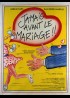 JAMAIS AVANT LE MARIAGE movie poster