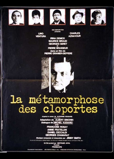 affiche du film METAMORPHOSES DES CLOPORTES (LA)